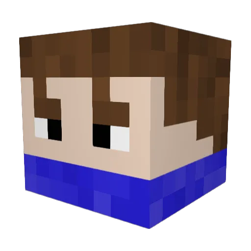 Charlydu68 Minecraft avatar head, 3D render