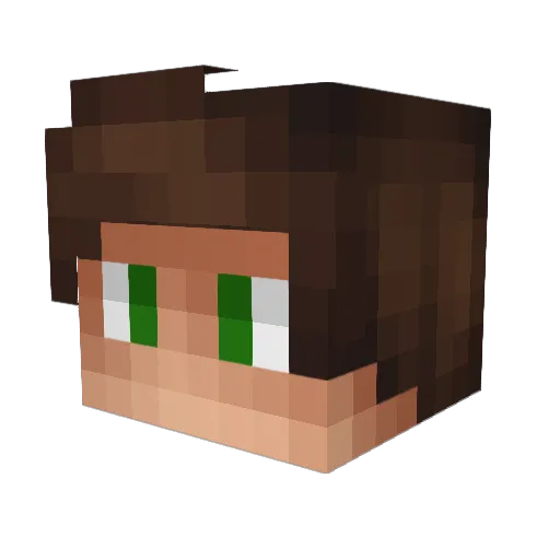 Charlz822 Minecraft avatar head, 3D render