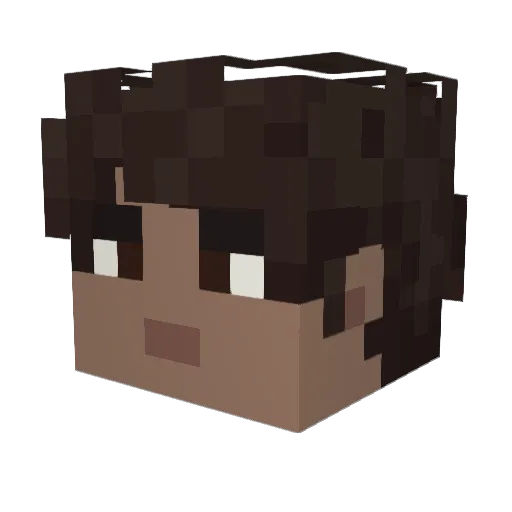 Charlzz Minecraft avatar head, 3D render