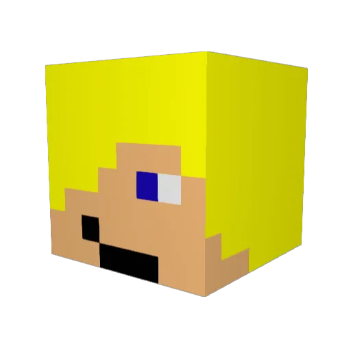 Charm069 Minecraft avatar head, 3D render