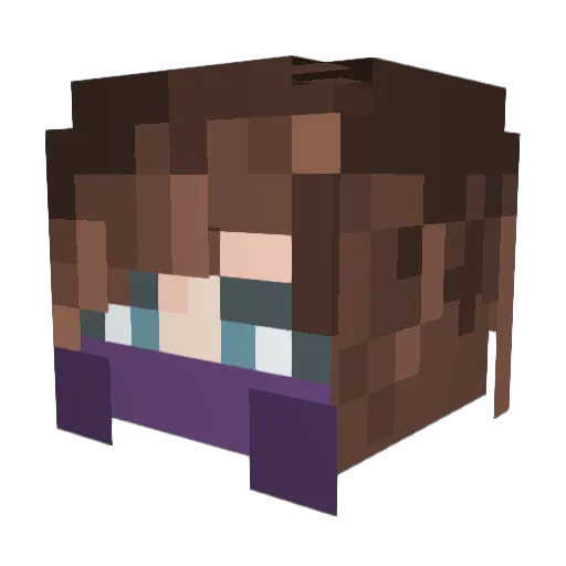 Charma_ Minecraft avatar head, 3D render