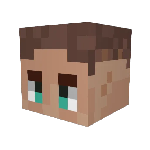 Charmars Minecraft avatar head, 3D render