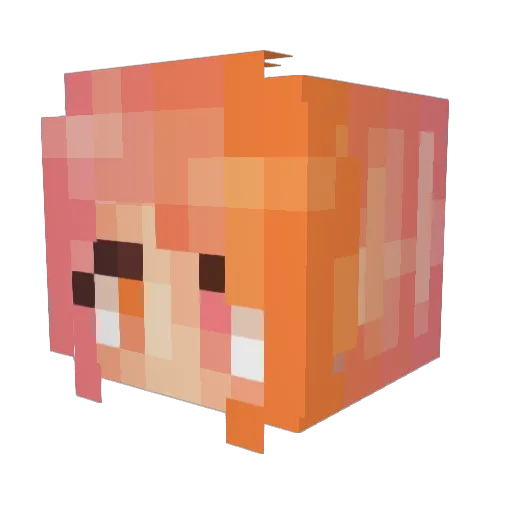 Charmed Minecraft avatar head, 3D render