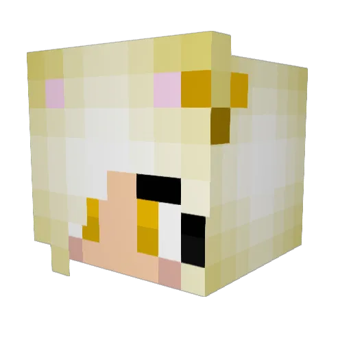 Charmeen Minecraft avatar head, 3D render