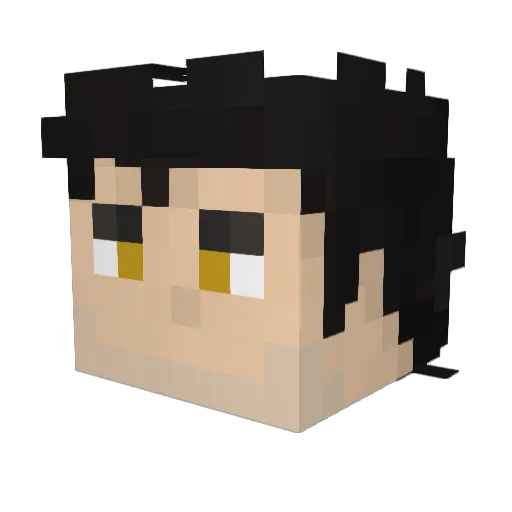 Charmics Minecraft avatar head, 3D render