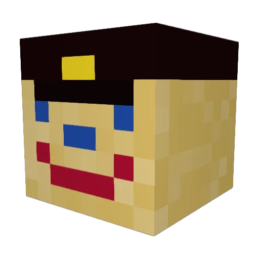 CharminSoft Minecraft avatar head, 3D render