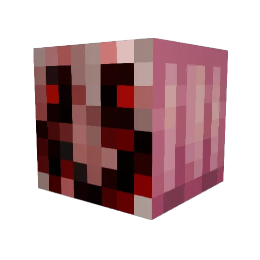 CharmyChicken Minecraft avatar head, 3D render