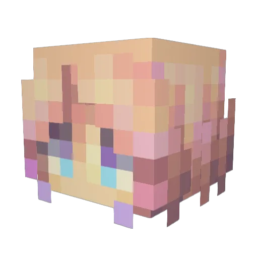 Charnettex Minecraft avatar head, 3D render