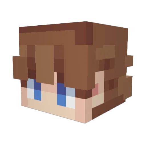 Charobase Minecraft avatar head, 3D render