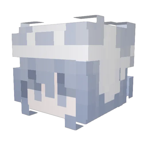 Charonnn Minecraft avatar head, 3D render