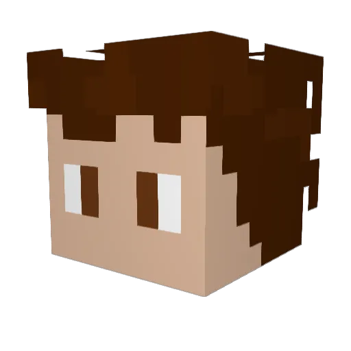 CharqueLeBill Minecraft avatar head, 3D render