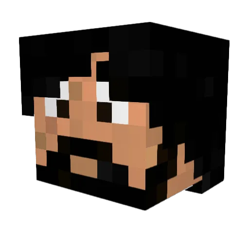 Charrette_man Minecraft avatar head, 3D render