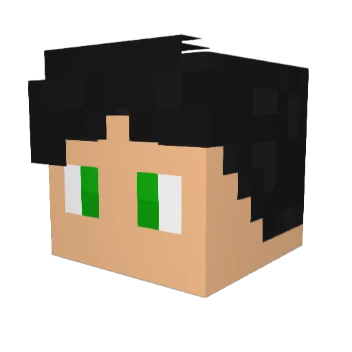 Charro306 Minecraft avatar head, 3D render