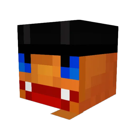 Charrone Minecraft avatar head, 3D render