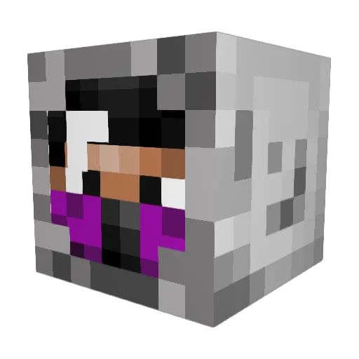 Charrpie Minecraft avatar head, 3D render