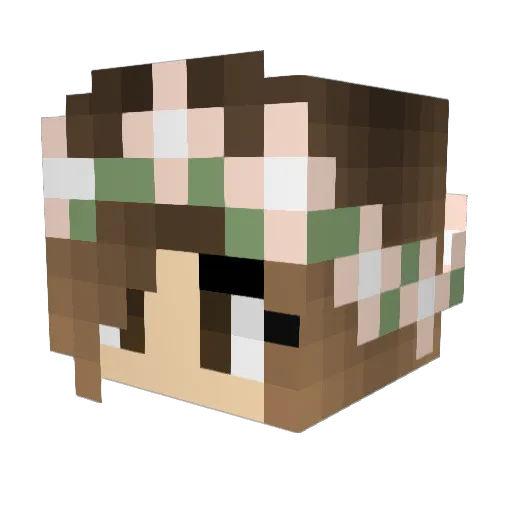 CharryBoo Minecraft avatar head, 3D render