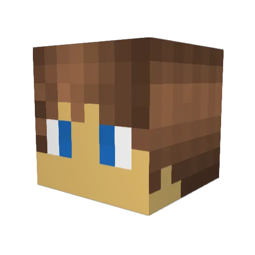 Charslay Minecraft avatar head, 3D render