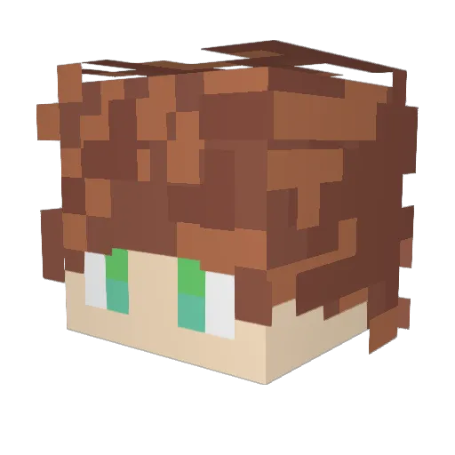ChartCHG Minecraft avatar head, 3D render