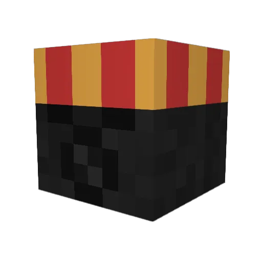 Chartle Minecraft avatar head, 3D render