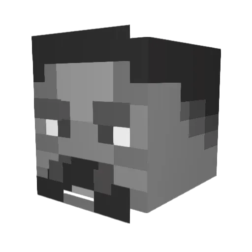 CharvyCze Minecraft avatar head, 3D render