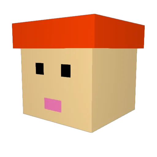 Charwo Minecraft avatar head, 3D render