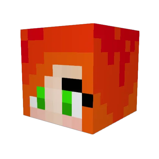 Charyhora Minecraft avatar head, 3D render