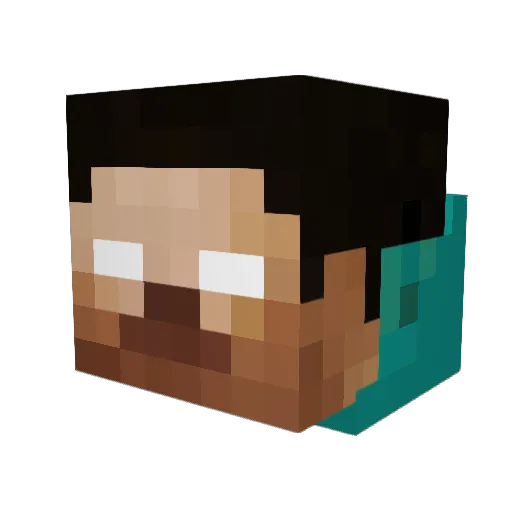 Charz4rd Minecraft avatar head, 3D render