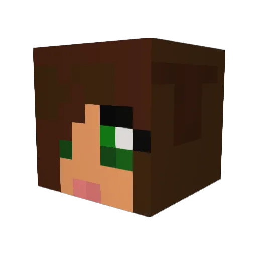 CharzarPhelps Minecraft avatar head, 3D render