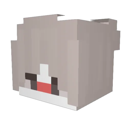 Chasdyy Minecraft avatar head, 3D render