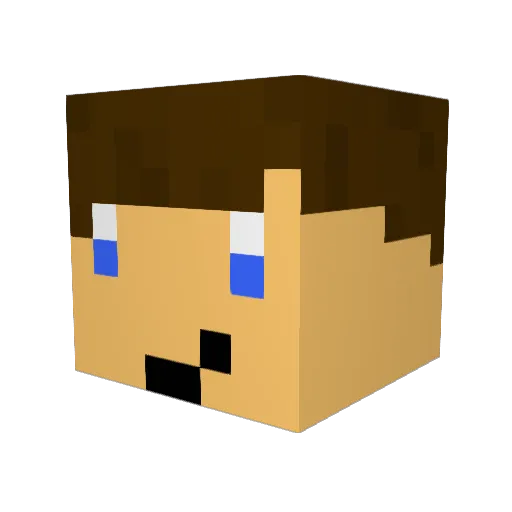 ChaseBubak Minecraft avatar head, 3D render