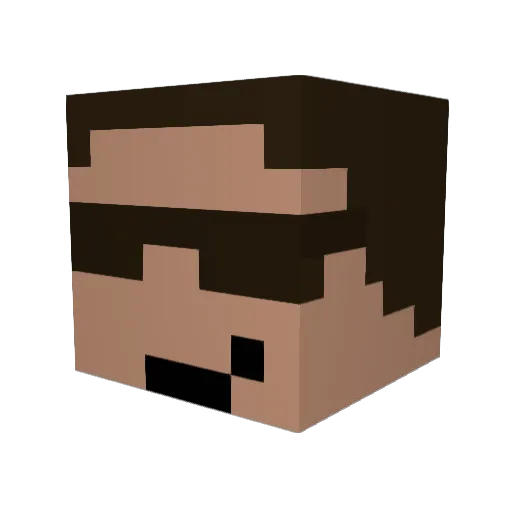 ChaseCSF Minecraft avatar head, 3D render