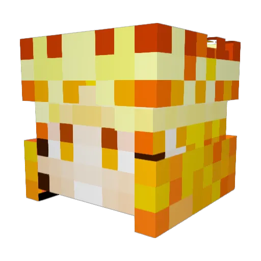 ChaseCat11 Minecraft avatar head, 3D render