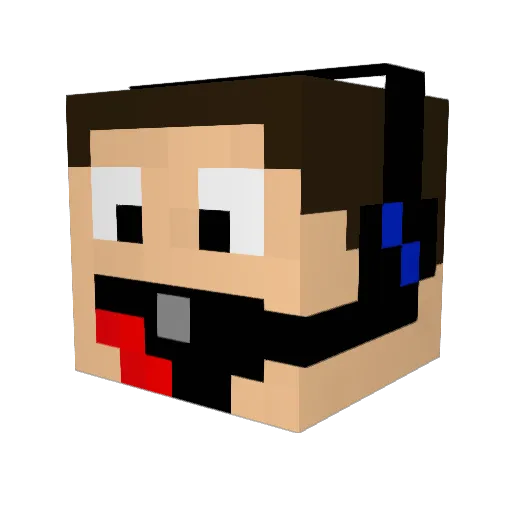 ChaseECarpenter Minecraft avatar head, 3D render