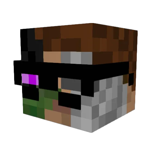 ChaseEatsWorlds Minecraft avatar head, 3D render