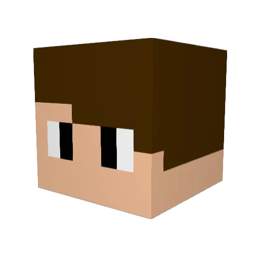 ChaseMooncheese Minecraft avatar head, 3D render