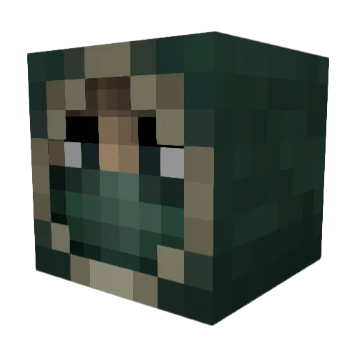 ChasePi Minecraft avatar head, 3D render
