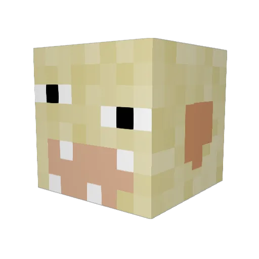 ChaseThaSloth Minecraft avatar head, 3D render