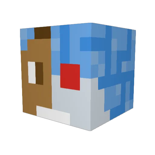 ChaseTheHeroic Minecraft avatar head, 3D render