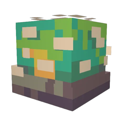 Chasebob Minecraft avatar head, 3D render