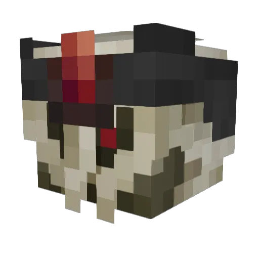 Chasedownall Minecraft avatar head, 3D render