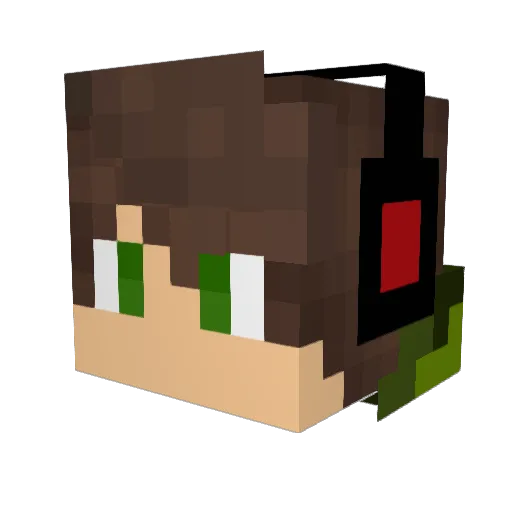 Chaseman671 Minecraft avatar head, 3D render