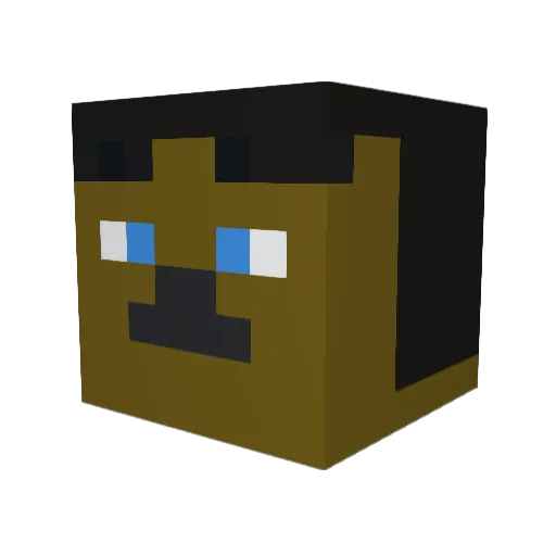 Chaseton Minecraft avatar head, 3D render
