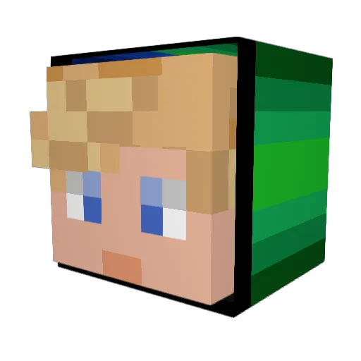 Chash345 Minecraft avatar head, 3D render