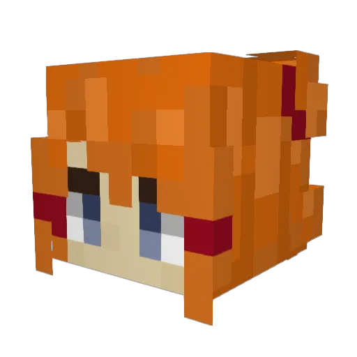 Chashole Minecraft avatar head, 3D render