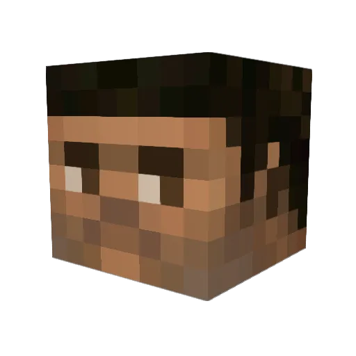 Chastimo Minecraft avatar head, 3D render