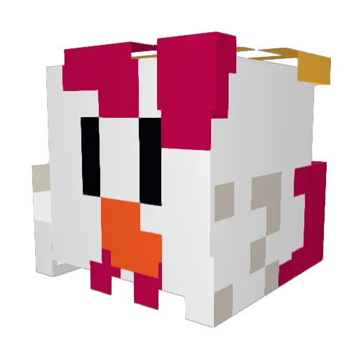 Chastox Minecraft avatar head, 3D render