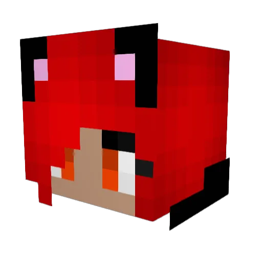 Chat0na Minecraft avatar head, 3D render