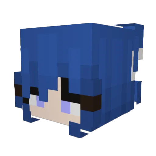Chat3333 Minecraft avatar head, 3D render