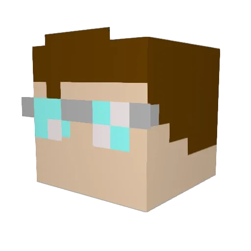 ChatBoxes Minecraft avatar head, 3D render