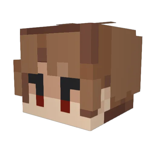 ChatGPT104 Minecraft avatar head, 3D render